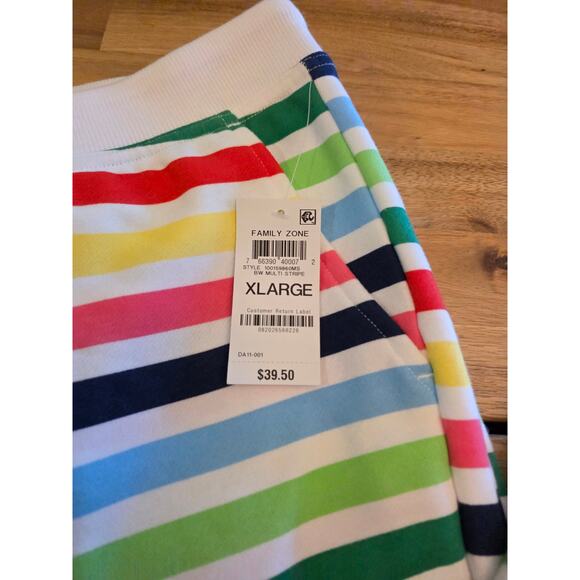 NWT Charter Club Rainbow Joggers Size XL Soft Stretch Pockets & Drawstring Waist - Picture 5 of 7